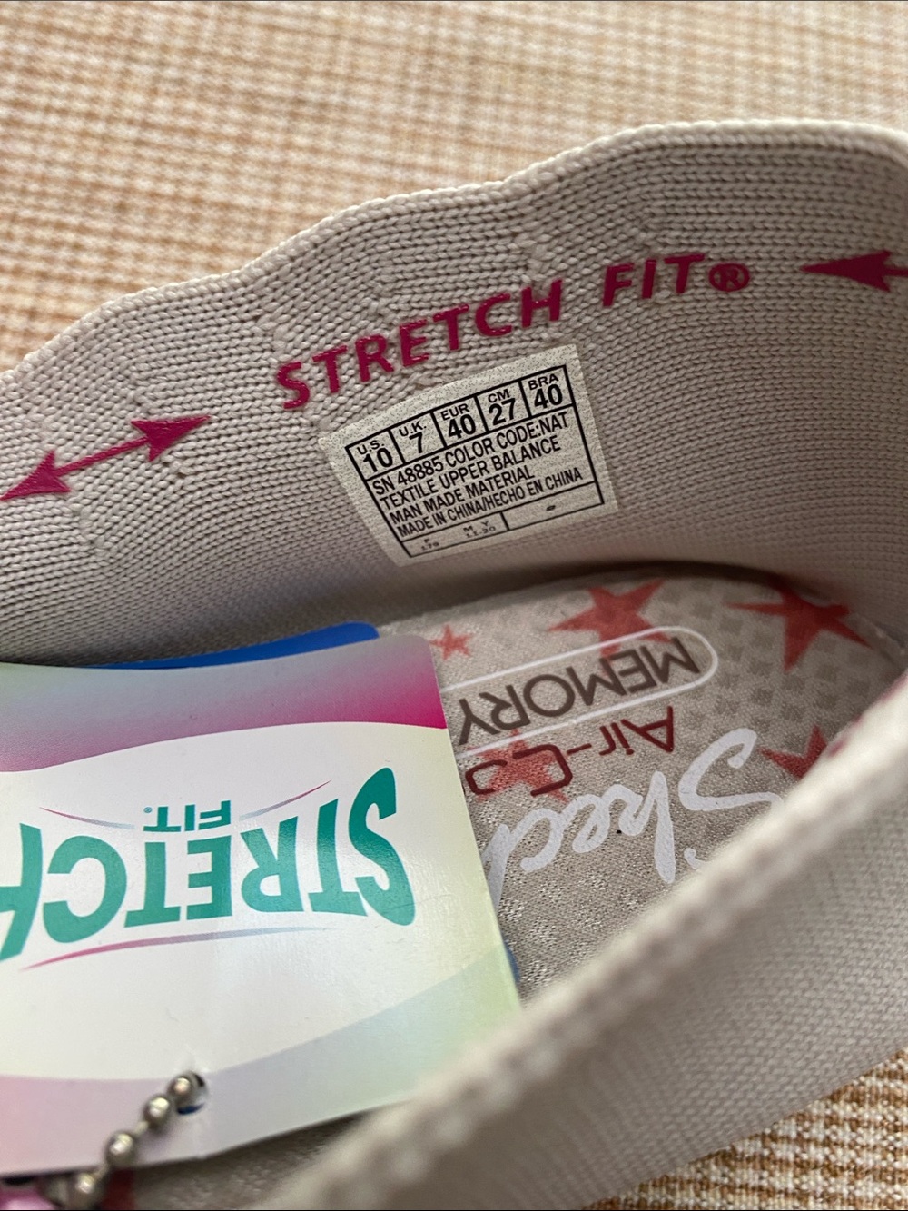 Skechers Women's Light Gray Knit Slip-On Flats - Picture 3 of 3